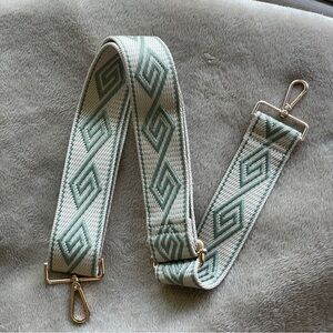 Stylish Green Patterned Bag Strap
